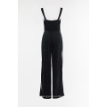 Iron silver jumpsuit with shoulder girdle
